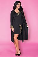 Elegant robe, lace embroidery, long sleeves
